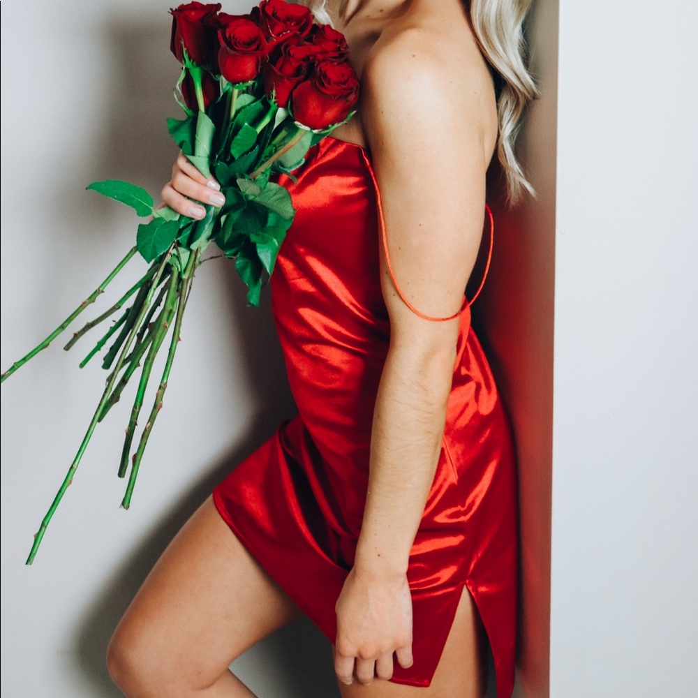 Zaful Red Satin Dress